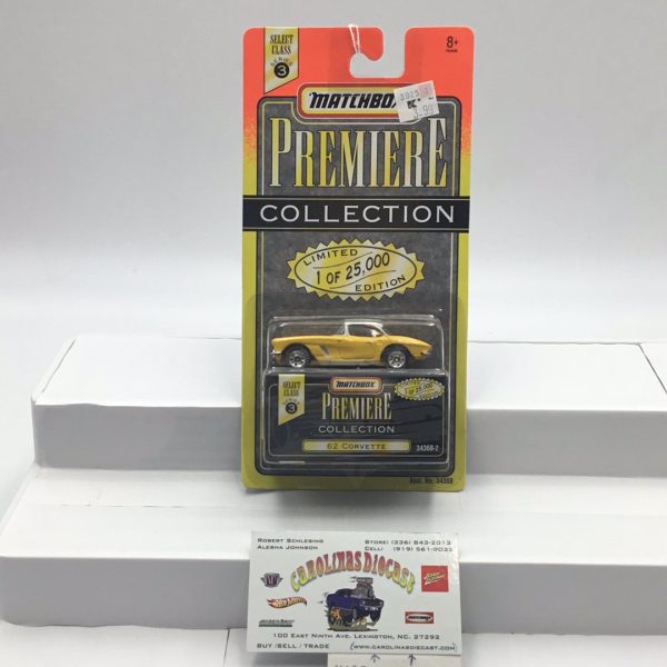 Matchbox Premiere series 3 ‘62 corvette yellow 5A5 Online Hot Sale