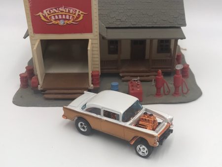 Hot wheels CUSTOM 55 Chevy bel air gasser 2 tone Real riders loose Online now