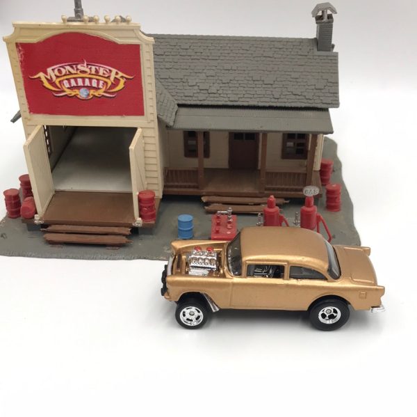 Hot wheels CUSTOM 55 Chevy bel air gasser Gold Real riders loose Discount