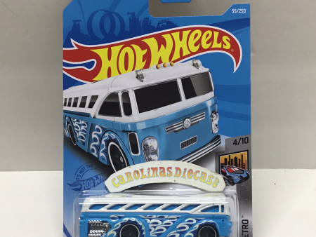 2021 hot wheels  #55 Surfin School Bus white 55G Hot on Sale