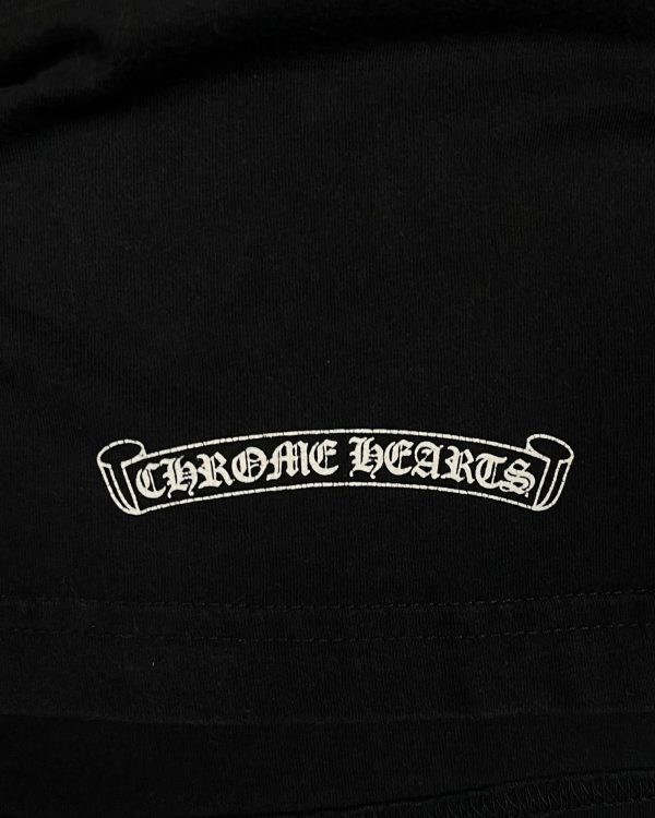 Chrome Hearts Black White Dagger Logo Tee Supply