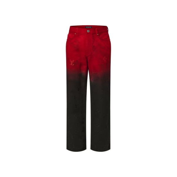 Pants Embroidered Black Red | Louis Vuitton Discount