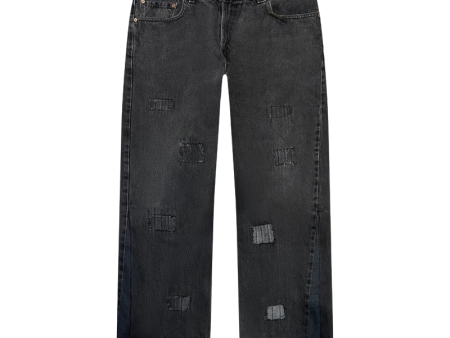 Jeans Worked Sashiko Distressed Denim #127 | Club D art Sauvage Online Hot Sale