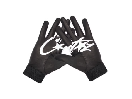 Corteiz Black Cstarz Leather Gloves Discount