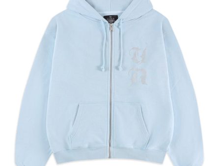 Zip Hoodie Rhinestone Blue | Unknown Discount