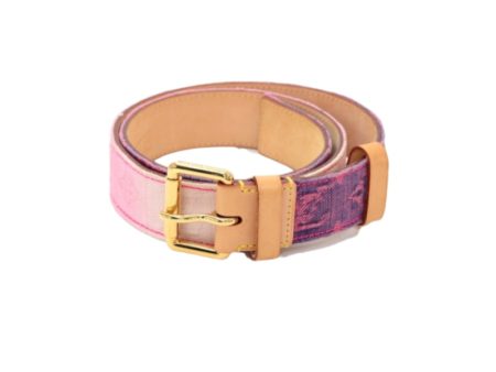 Louis Vuitton Pink Monogram Denim Belt Supply