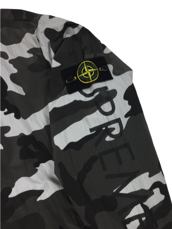 2016 Supreme x Stone Island Snow Camo Nylon Track Top Hot on Sale