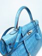 Kelly HERMES 35 Alligator Blue Mykonos For Discount