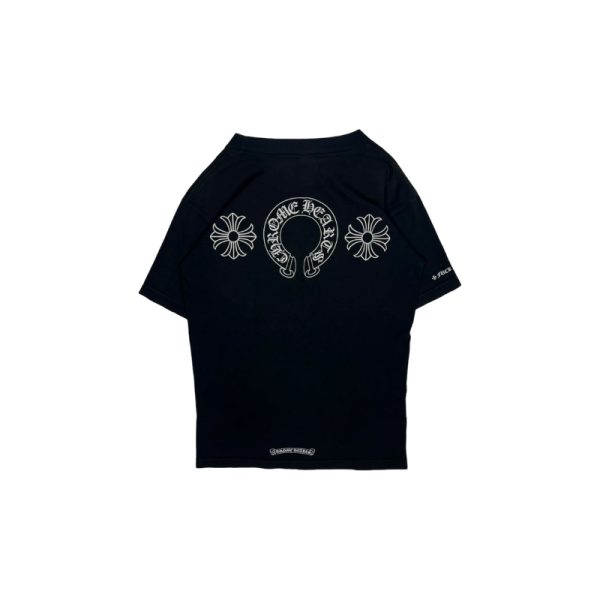 Chrome Hearts Black Cross Horseshoe Logo Tee (2) For Sale