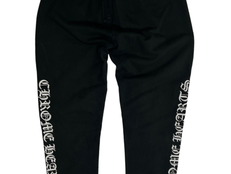 Chrome Hearts Black Spellout Logo Trackpants For Sale