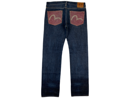 Jeans Navy Red White Seagull | Evisu For Discount