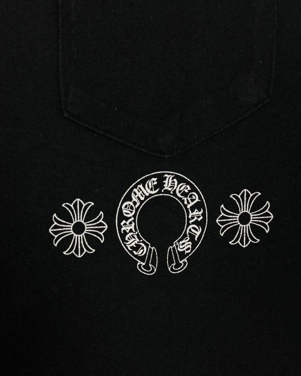 Chrome Hearts Black Cross Horseshoe Logo Tee (2) For Sale