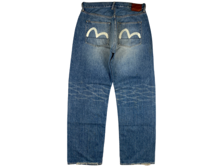 Jeans Blue White Seagull Logo | Evisu on Sale