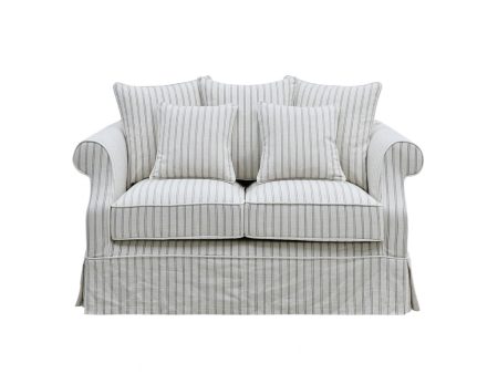 Ayla Hamptons 2 Seater Sofa Stone Stripe For Cheap