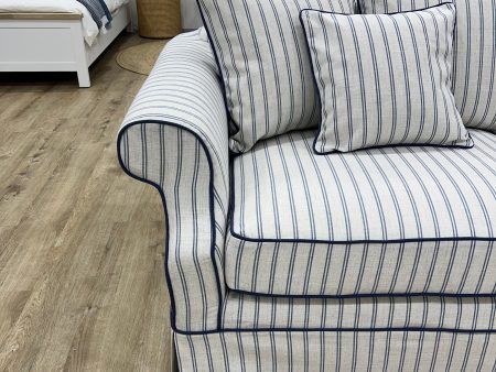 Ayla Hamptons 2 Seater Sofa Pin Stripe on Sale