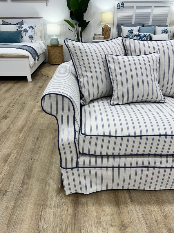 Ayla Hamptons 2 Seater Sofa Pin Stripe on Sale