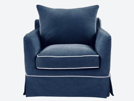 East Hampton Navy Armchair on Sale