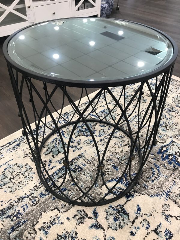 (Copy) Black Iron Side Table Hot on Sale