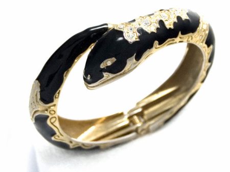 Unsigned Vintage Gold Gilt Snake Bracelet Online Hot Sale