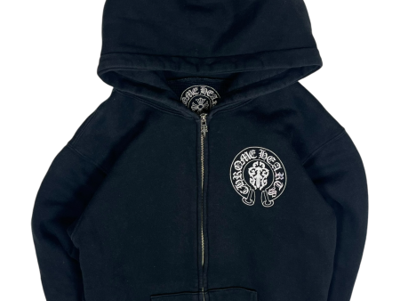 Chrome Hearts Black USA Flag Thermal Zip Up Logo Hoodie Online Sale