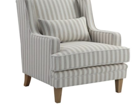 Hudson Natural Stripe Armchair Online now