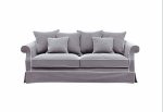 Ayla Hamptons 3 Seater Sofa Grey Cheap