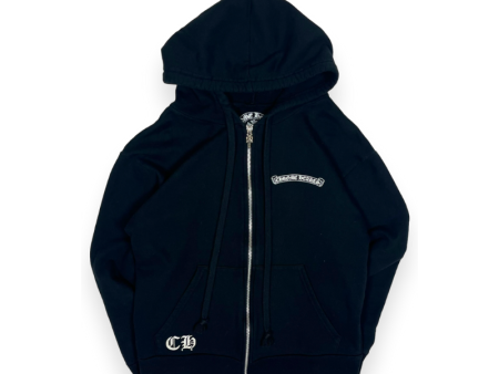 Chrome Hearts Black Cross Spellout Logo Zip Up Hoodie Online Hot Sale