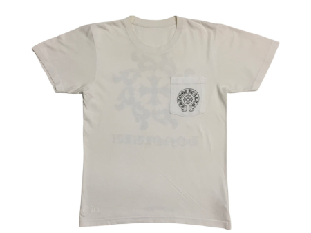 Tee CHROME HEARTS White Honolulu Pocket Logo Vintage Discount