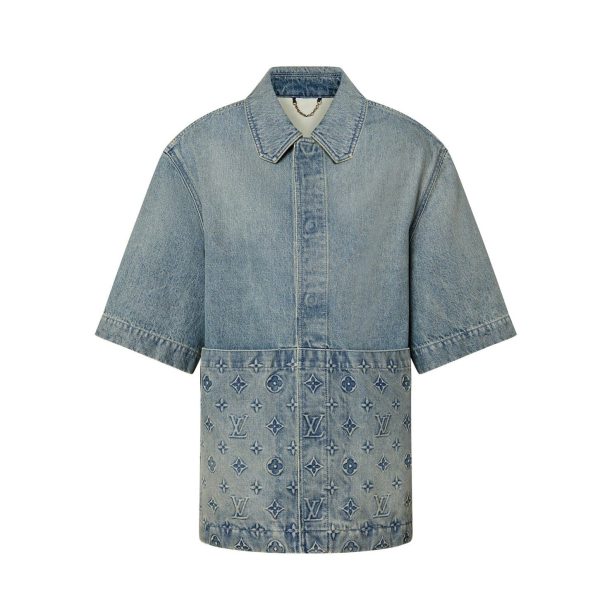 Chemise Workwear à Manches Courtes en Denim LOUIS VUITTON Online