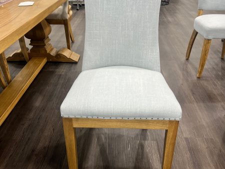 Duck Egg Hampton Oakwood Linen Dining Chair Fashion