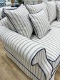 Ayla Hamptons 2 Seater Sofa Pin Stripe on Sale