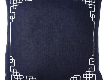 Newport Navy Linen Cushion Discount