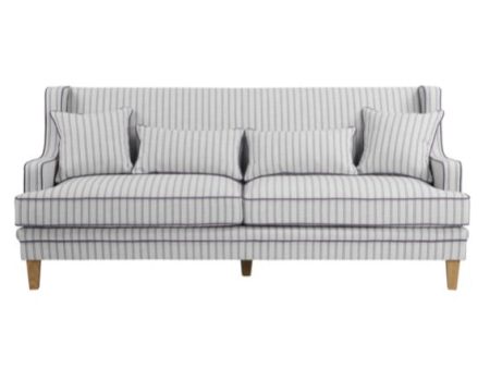 Hudson Pinstripe 3 Seater Sofa For Sale