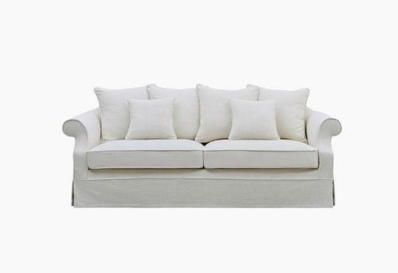 Ayla Hamptons 3 Seater Sofa Ivory Online Sale