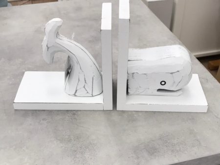 Whale Whitewash Bookends Discount