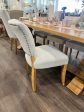 Duck Egg Oakwood Linen Dining Chair Supply