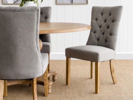 Storm Grey Linen Dining Chair Sale