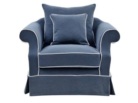 Ayla Hamptons Armchair Navy Online Sale