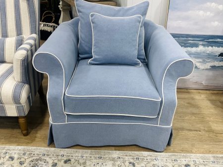 Ayla Hampton Armchair Sky Blue Online Hot Sale