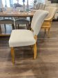 Duck Egg Oakwood Linen Dining Chair Supply