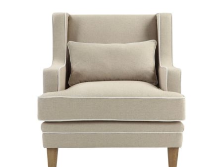 Hudson Armchair Natural with White Piping Online