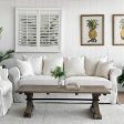 Ayla Hamptons 3 Seater Sofa Ivory Online Sale