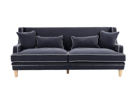 Hudson Navy 3 Seater Sofa on Sale