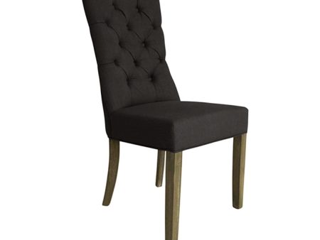 Hampton Charcoal Linen Dining Chair Online Hot Sale