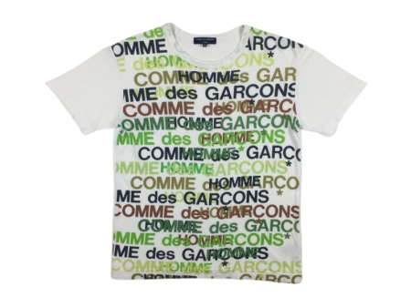 Tee COMME DES GARCONS Green White For Cheap