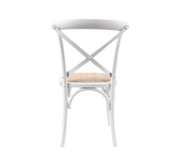 Hampton Vivid White Cross Back Dining Chair Supply