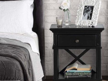 Sorrento Bedside With Shelf Black For Sale