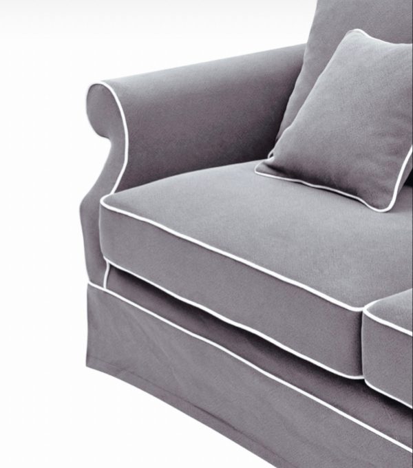 Ayla Hamptons 3 Seater Sofa Grey Cheap