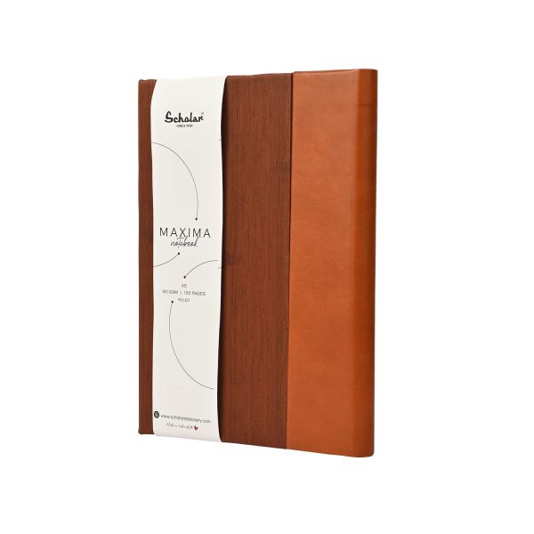 Scholar Maxima Tan Notebook - A5, Ruled Hot on Sale