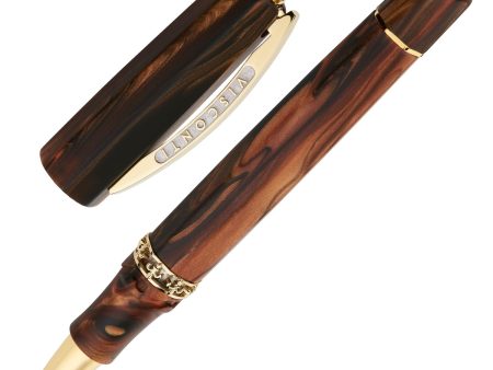 Visconti Medici Yellow Gold Roller Ball Pen For Sale